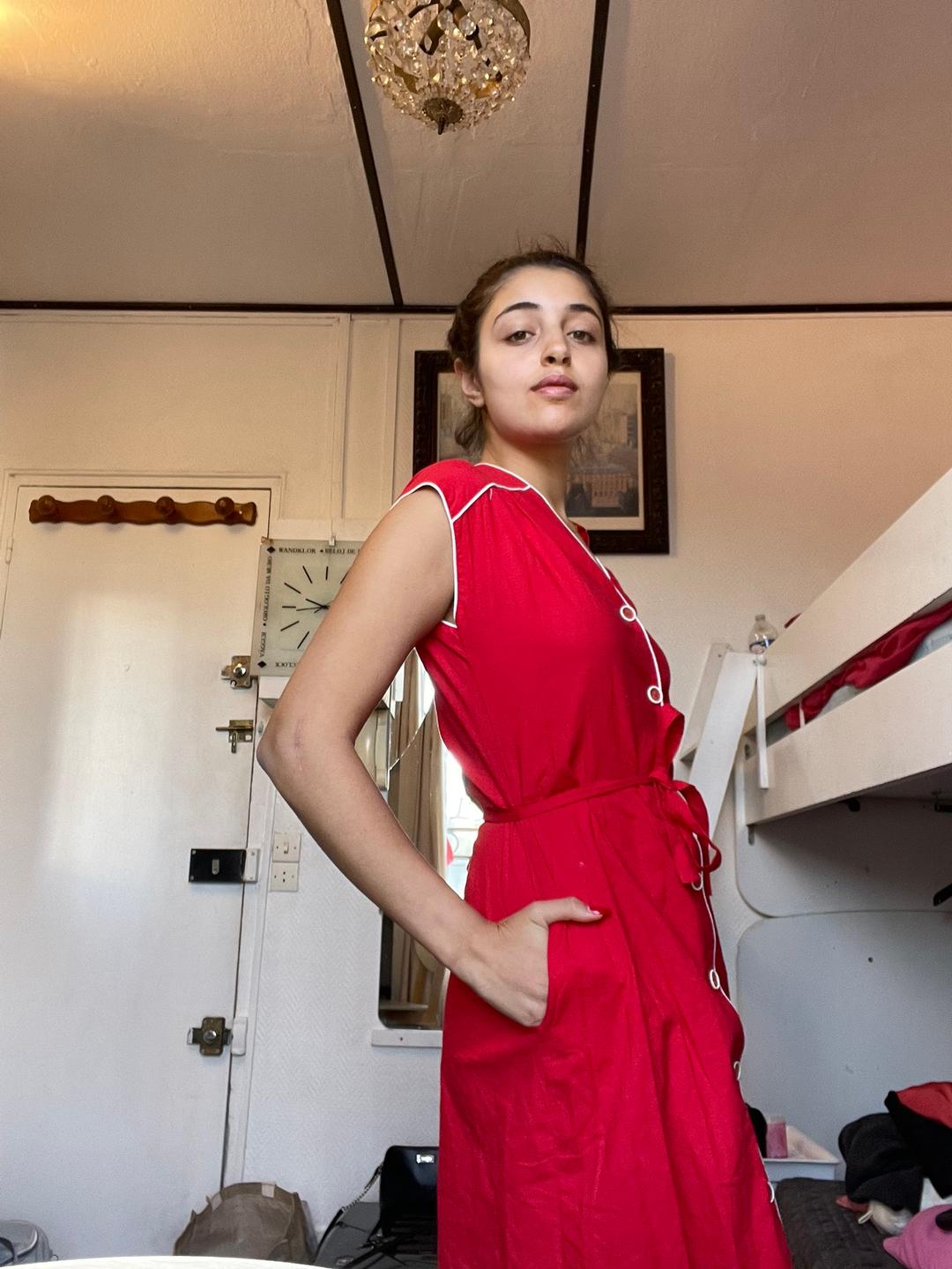 Red vintage dress Paris 