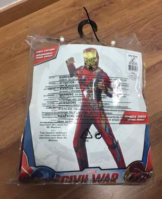 לפורים!!! תחפושת לבן 8-10 איש הברזל Marvel