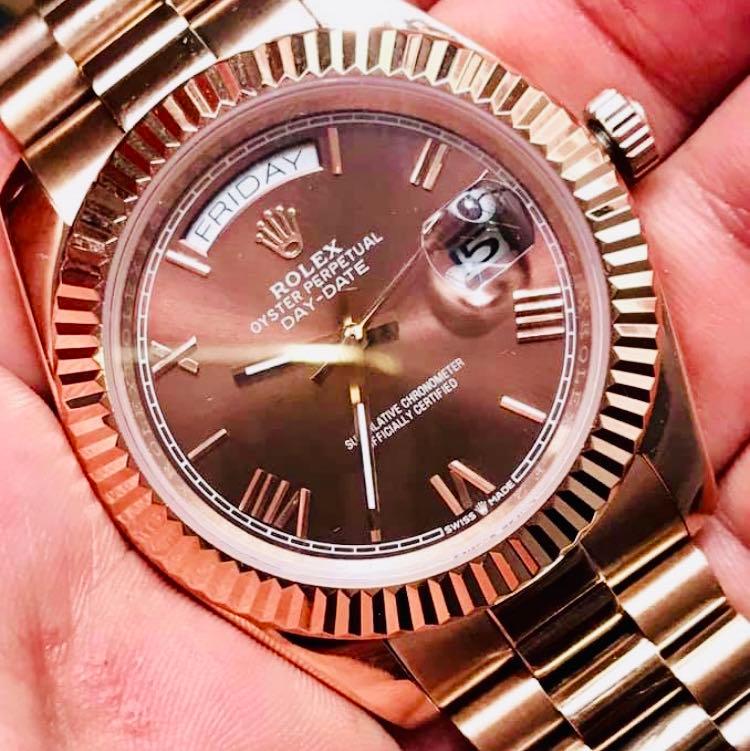 Rolex Daydate 41 dial rose gold 