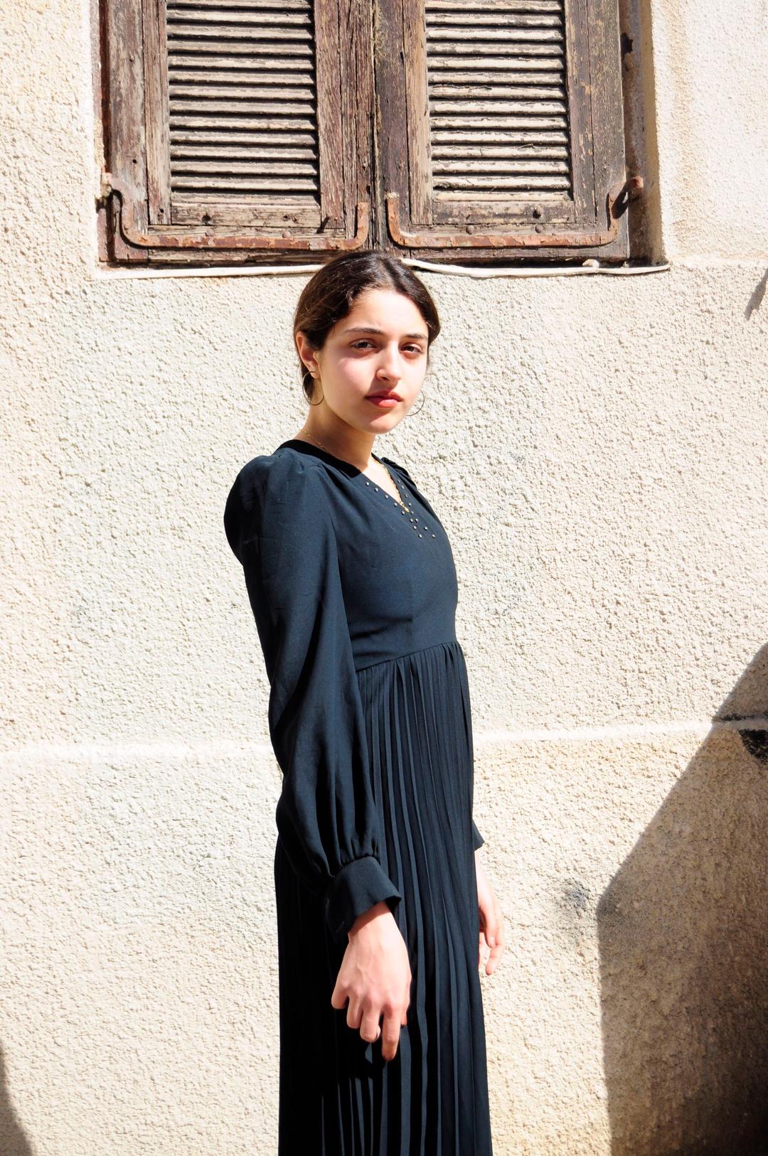 Black classic Japanese dress