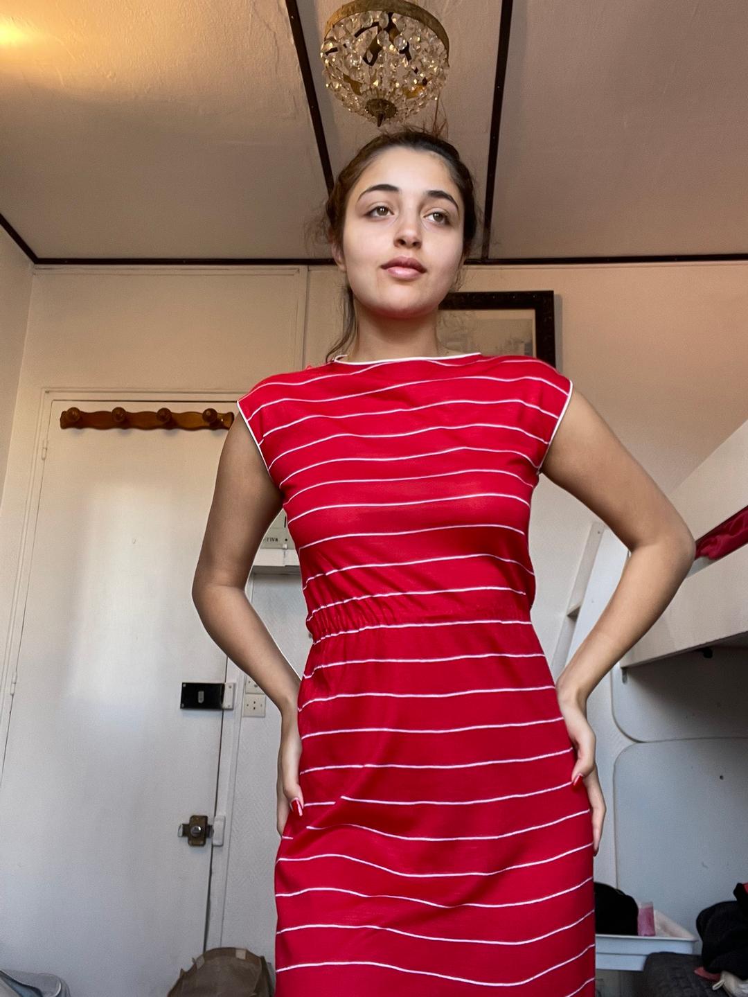 Vintage red dress from Marie Paris 