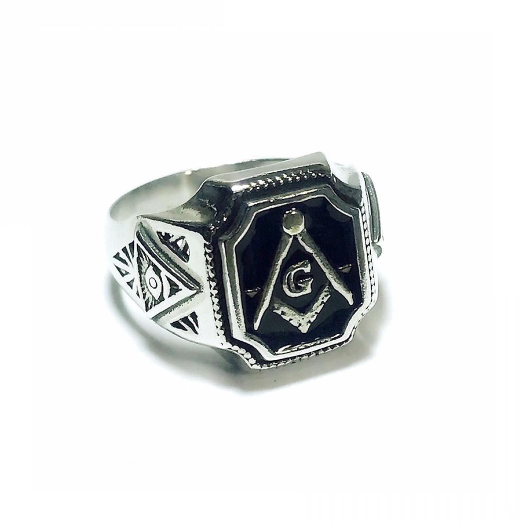 מאסון - טבעת כסף 925 - הבונים החופשיים