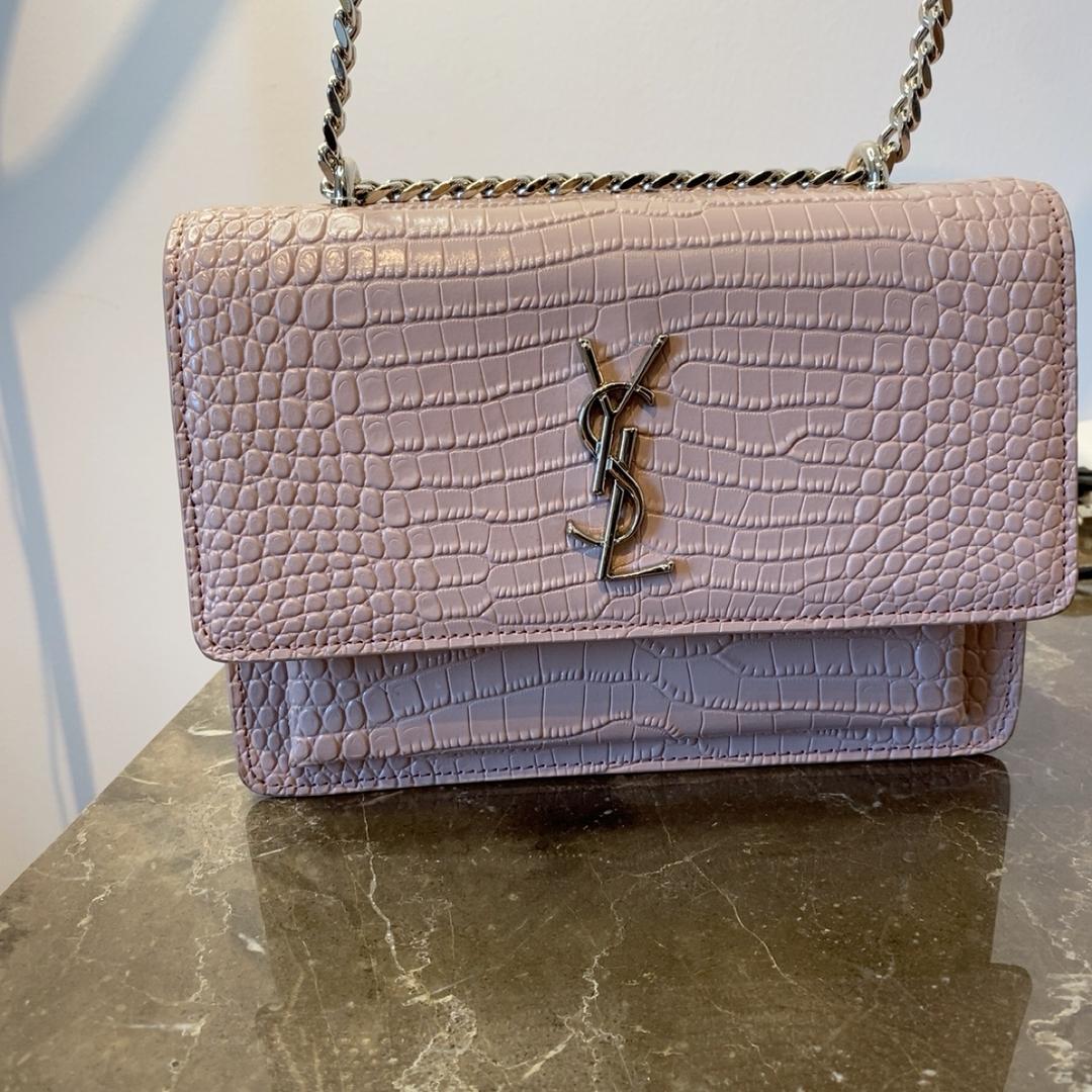 תיק ysl crocodile color pink pale 