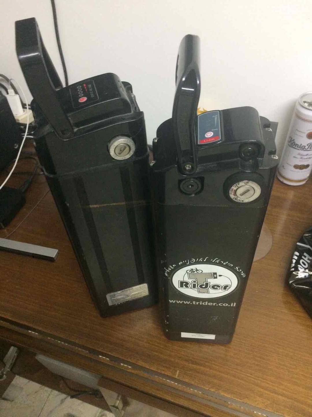 סוללה לאופניים חשמליים 36 וולט מגיע עם מטען