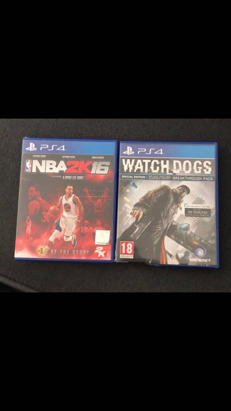Watchdogs & NBA2K16 PS4