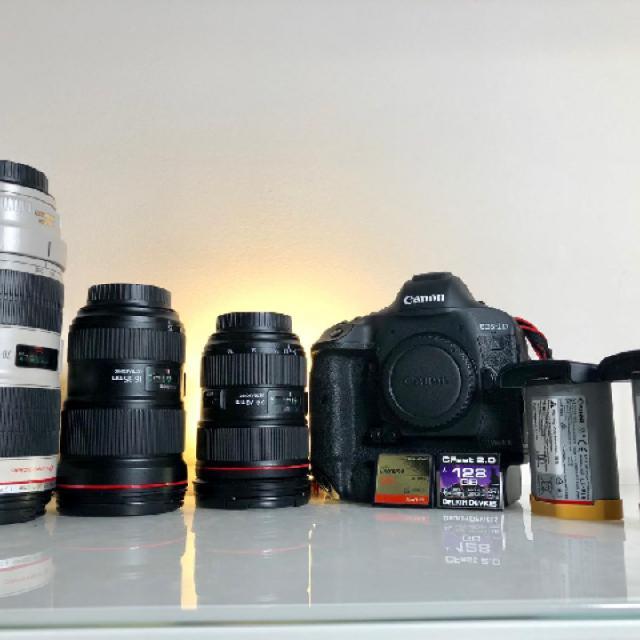 ₪38000
Everything in awesome conditions!!

Canon 1DXii with 2 batteries 
1CF 128GB
1CFast 128GB ₪18.000
Canon 70-200 2.8 ISii USM ₪6800
Canon 24-70 2.8Lii USM ₪5500
Canon 16-35 2.8Liii USM ₪6500