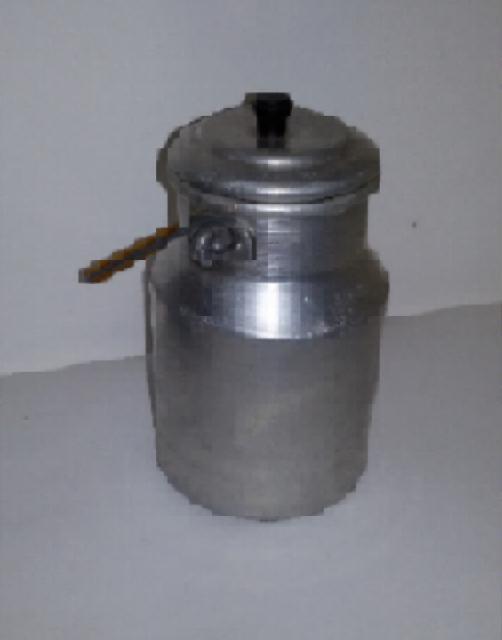 Vintage Aluminium Milk Can with Retro Styled Handmade Handle